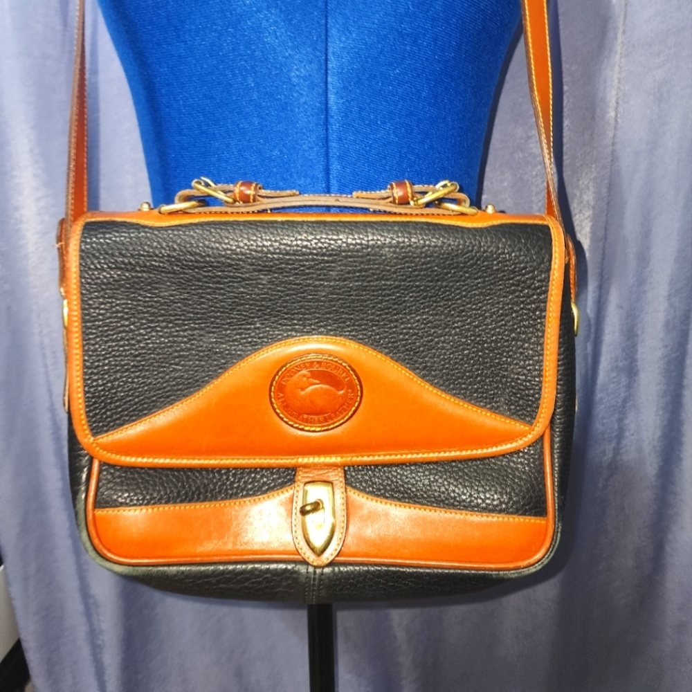 dooney & bourke vintage blue brownpurse